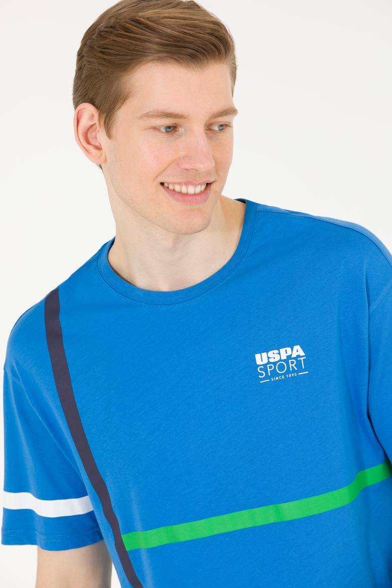 Erkek Saks Comfort Bisiklet Yaka Tişört - 50263276021