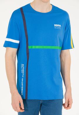 Erkek Saks Comfort Bisiklet Yaka Tişört - 50263276021