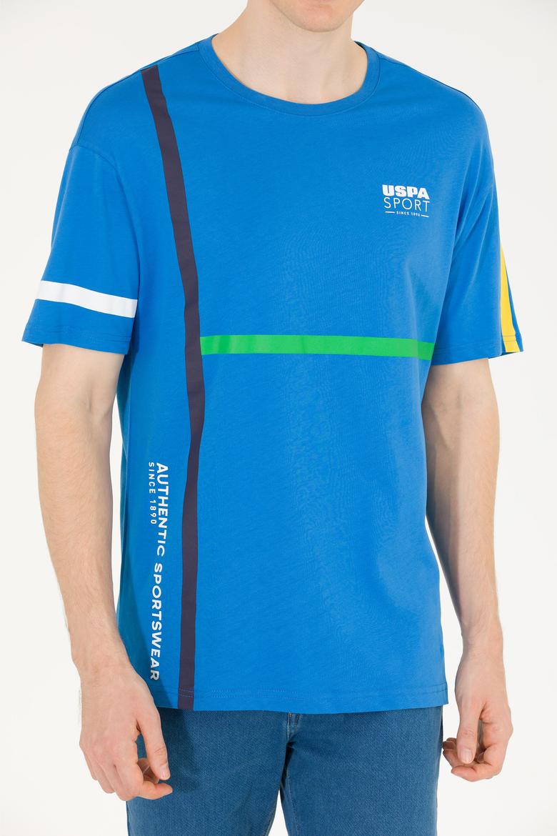 Erkek Saks Comfort Bisiklet Yaka Tişört - 50263276021