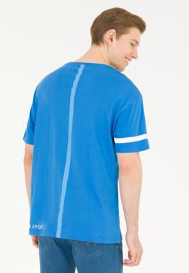 Erkek Saks Comfort Bisiklet Yaka Tişört - 50263276021