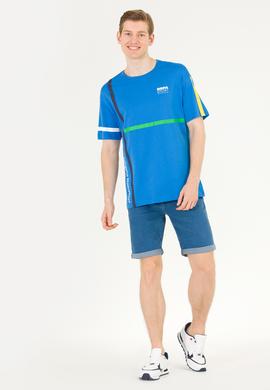 Erkek Saks Comfort Bisiklet Yaka Tişört - 50263276021