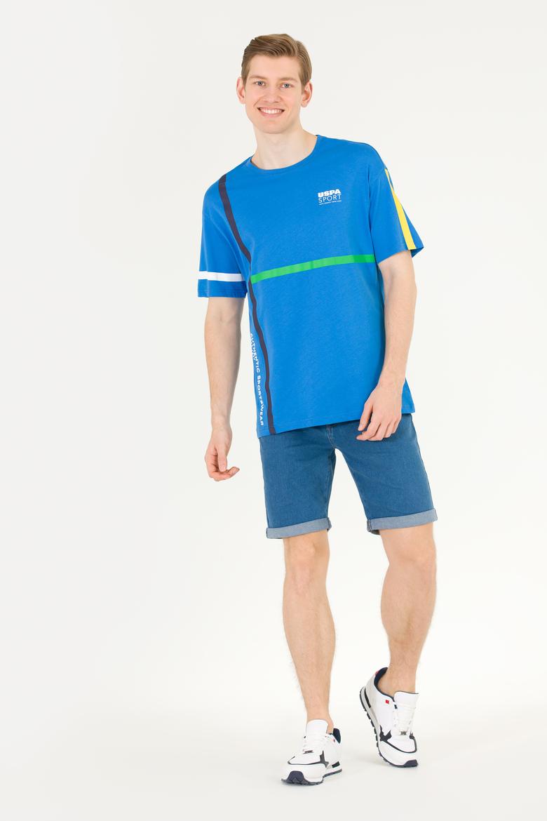 Erkek Saks Comfort Bisiklet Yaka Tişört - 50263276021