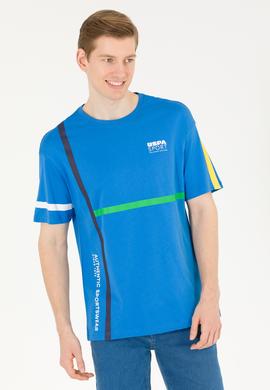 Erkek Saks Comfort Bisiklet Yaka Tişört - 50263276021