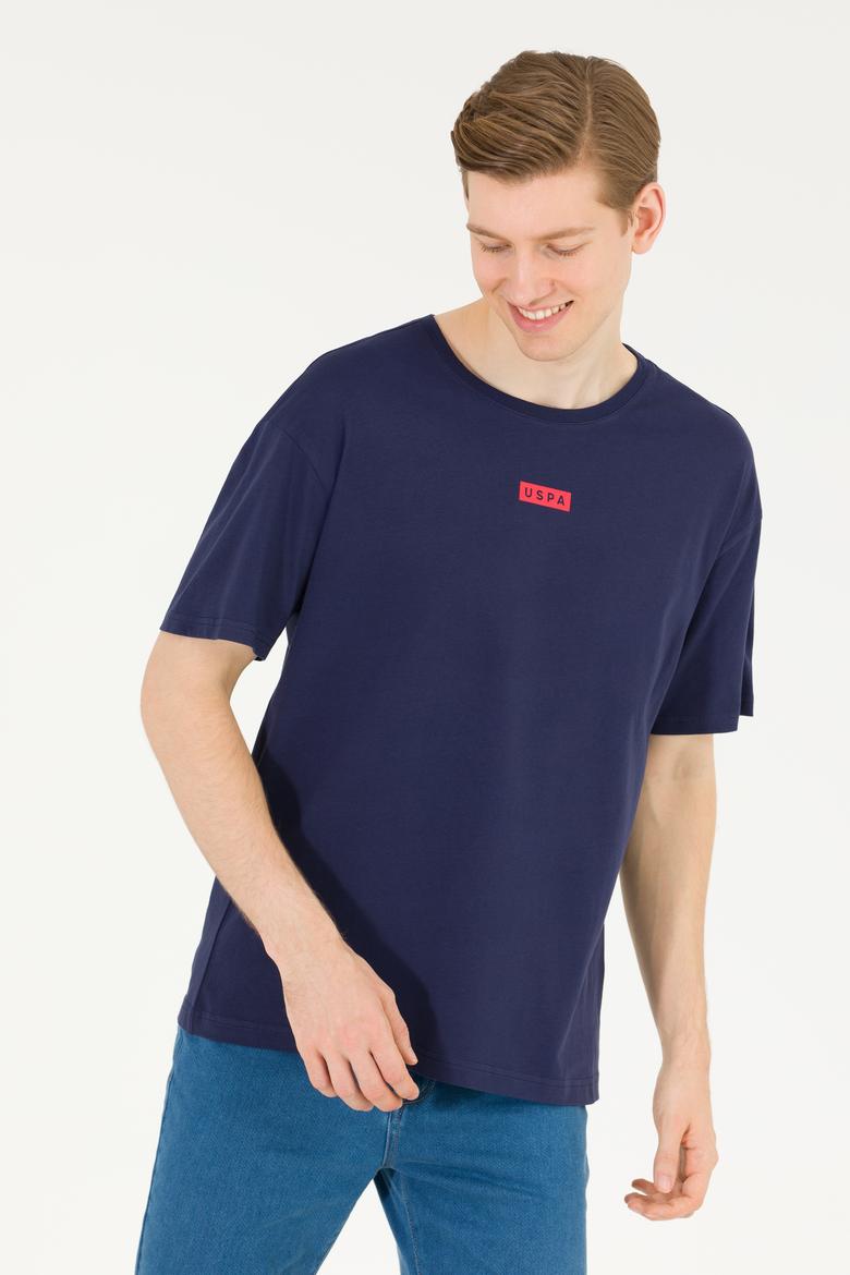 Erkek Lacivert Comfort Bisiklet Yaka Tişört