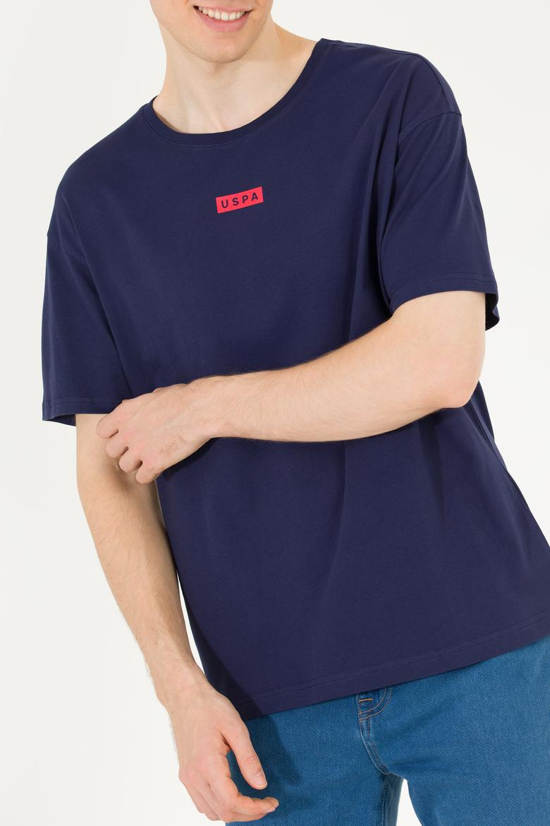 Erkek Lacivert Comfort Bisiklet Yaka Tişört - 50263285009