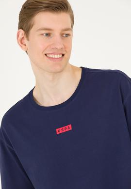 Erkek Lacivert Comfort Bisiklet Yaka Tişört - 50263285009