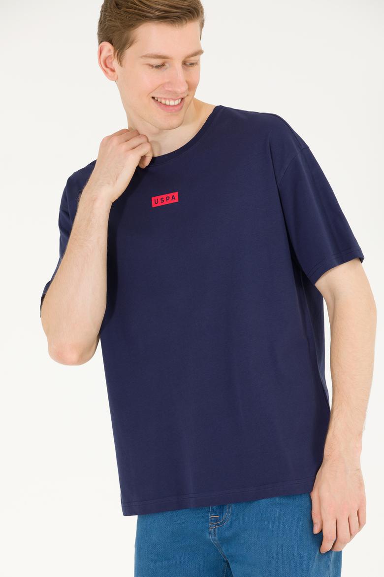 Erkek Lacivert Comfort Bisiklet Yaka Tişört - 50263285009