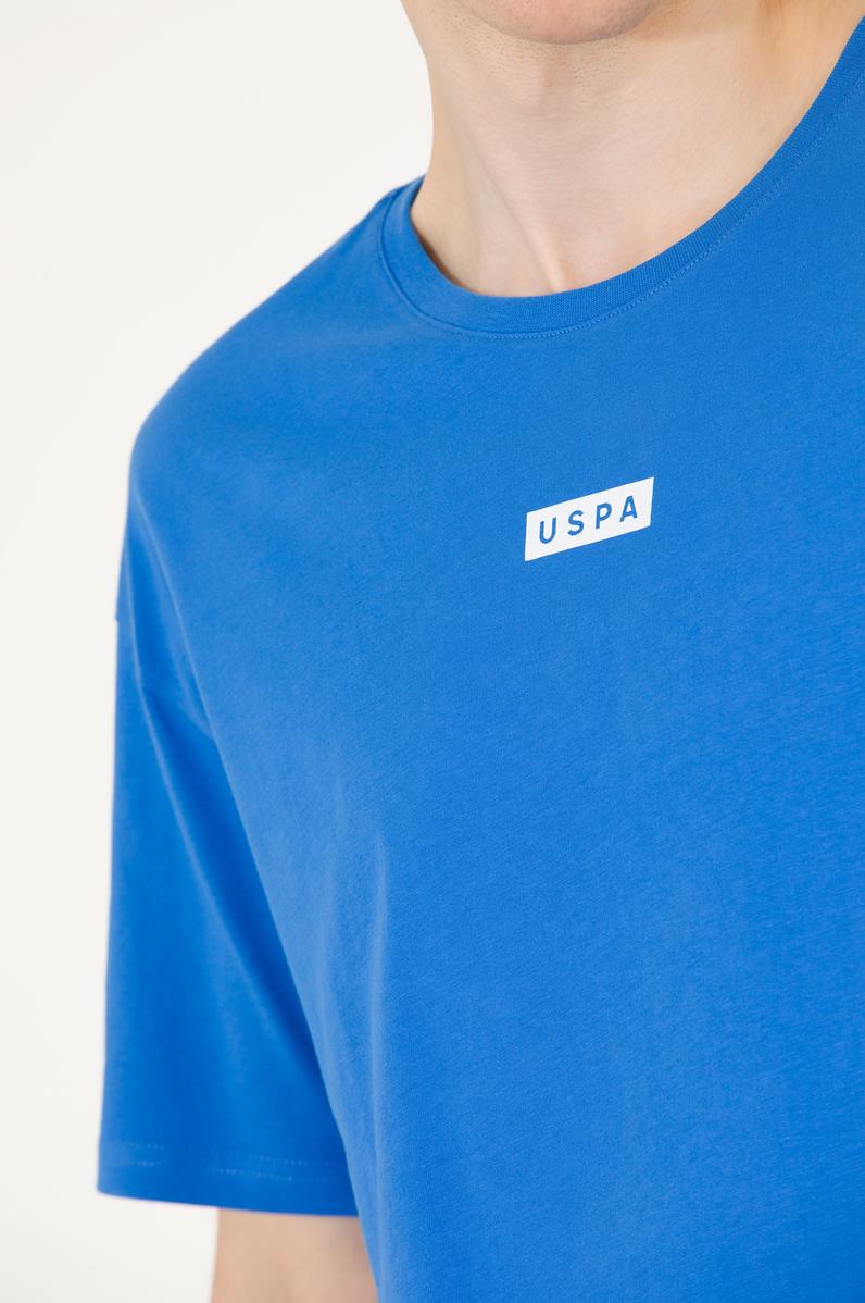 Erkek Saks Comfort Bisiklet Yaka Tişört