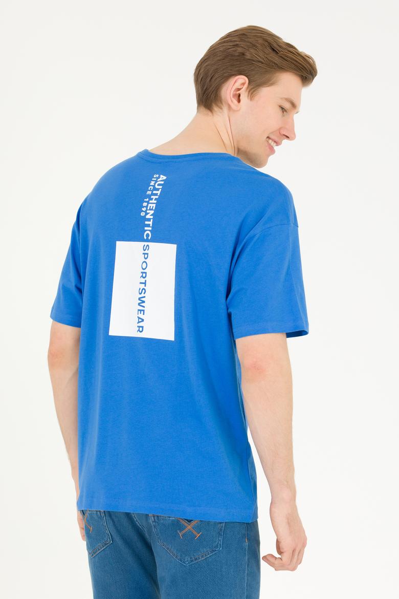 Erkek Saks Comfort Bisiklet Yaka Tişört - 50263285031