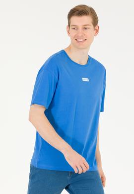 Erkek Saks Comfort Bisiklet Yaka Tişört - 50263285031