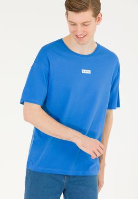 Erkek Saks Comfort Bisiklet Yaka Tişört - 50263285031