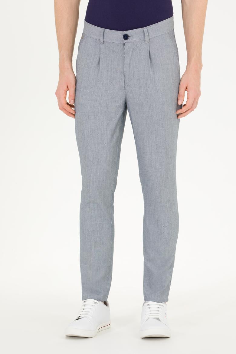 Erkek Lacivert Kanvas Pantolon - 50263819033