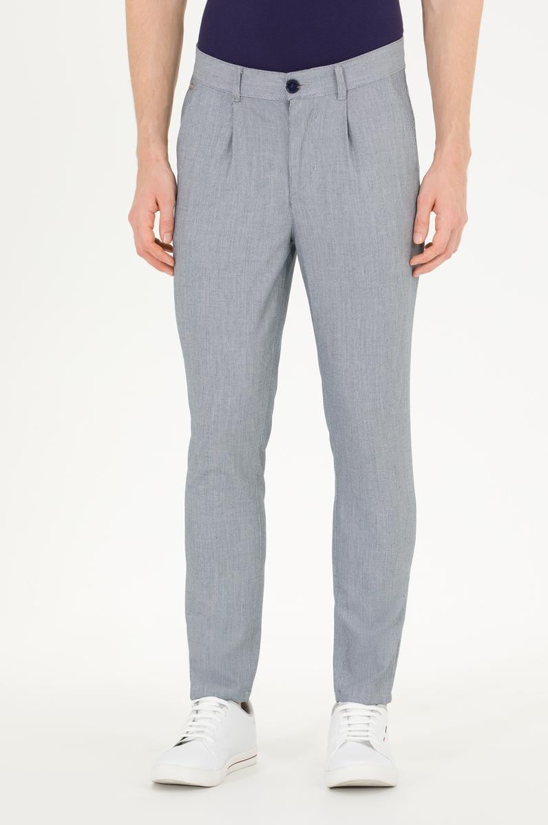 Erkek Lacivert Kanvas Pantolon