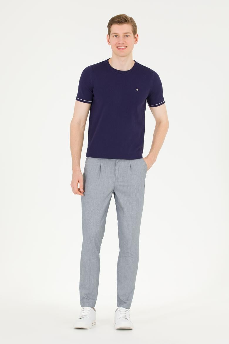 Erkek Lacivert Kanvas Pantolon - 50263819033