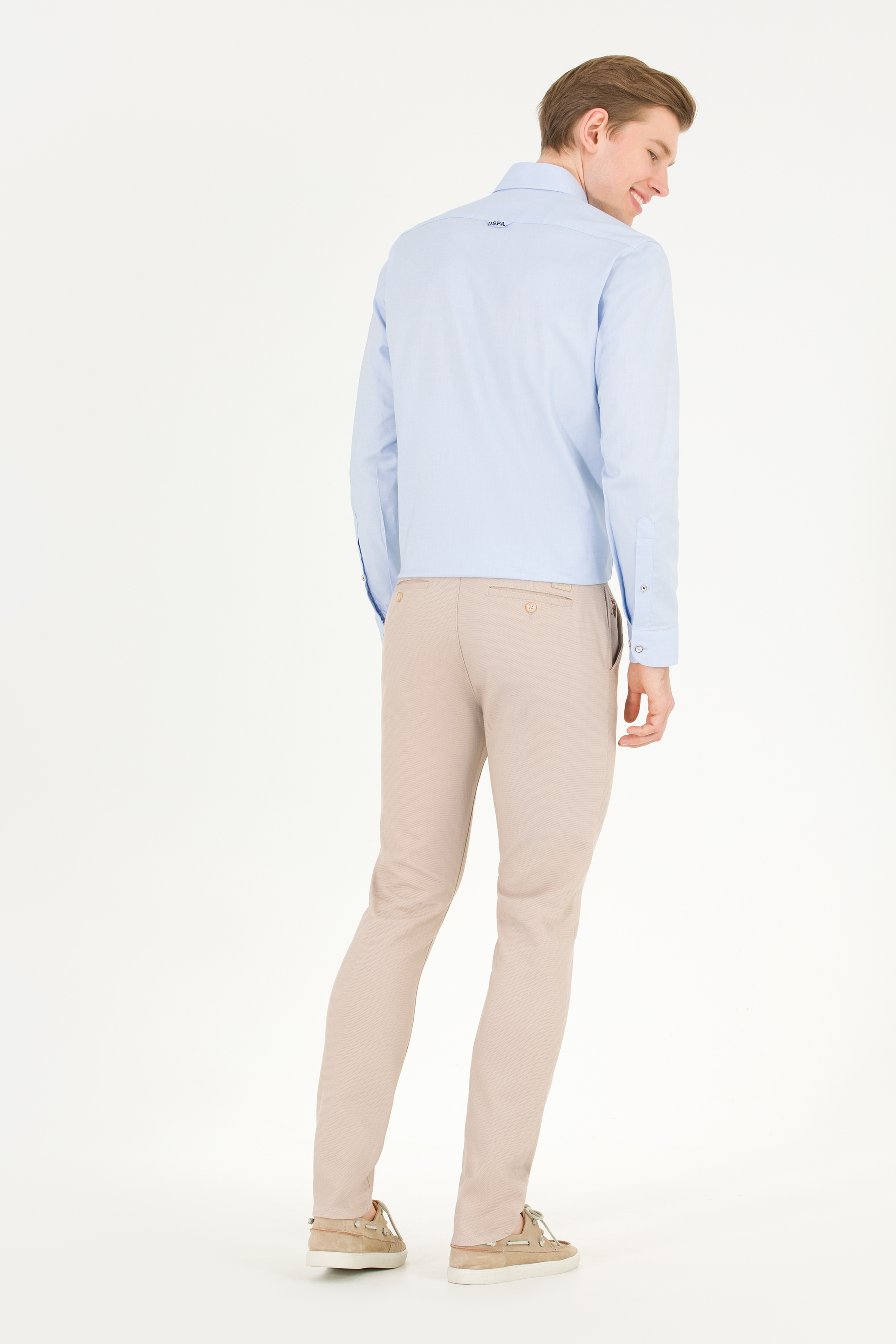 Erkek Slim Fit Taş Kanvas Pantolon - Image 4