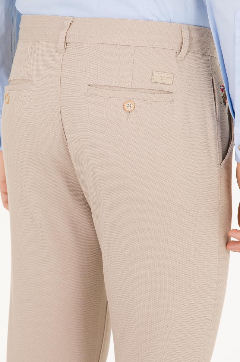 Erkek Slim Fit Taş Kanvas Pantolon