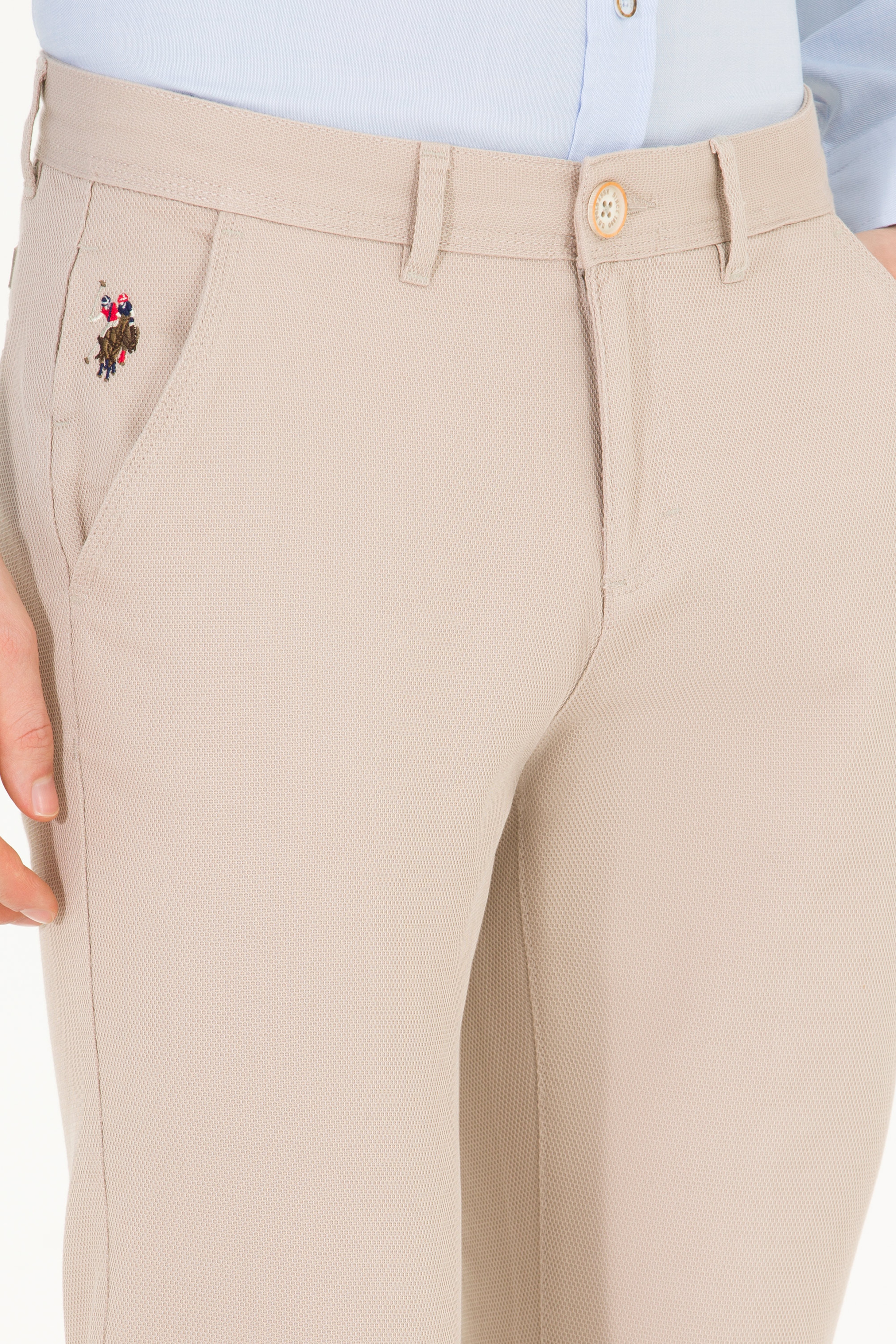 Erkek Slim Fit Taş Kanvas Pantolon - Image 6