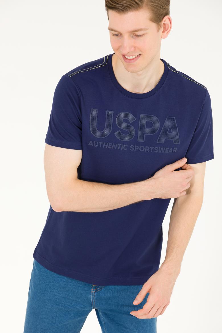 Erkek Lacivert Bisiklet Yaka Tişört - 50269180020