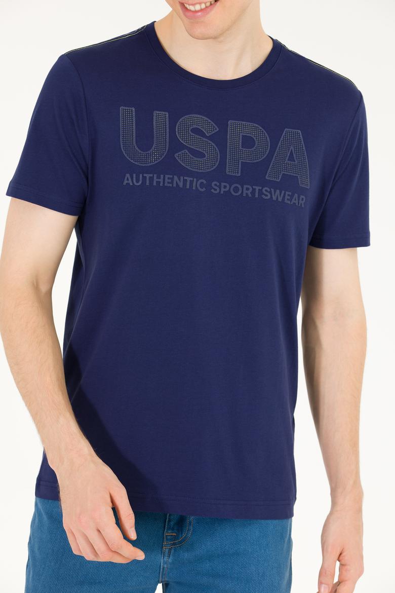 Erkek Lacivert Bisiklet Yaka Tişört - 50269180020