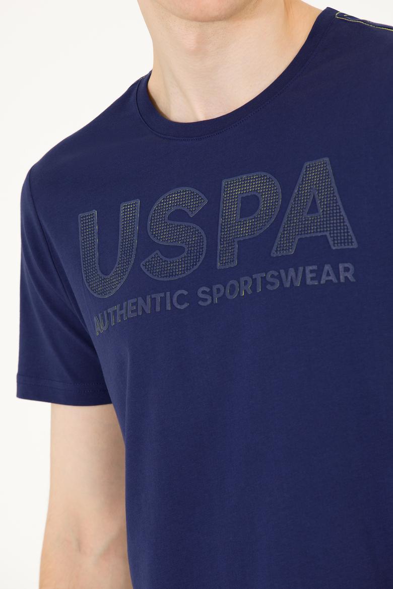 Erkek Lacivert Bisiklet Yaka Tişört - 50269180020