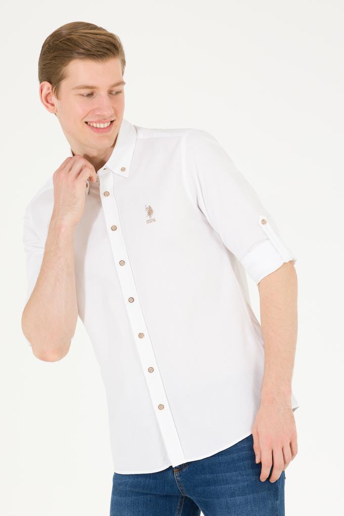 Erkek Beyaz Uzun Kollu Gömlek