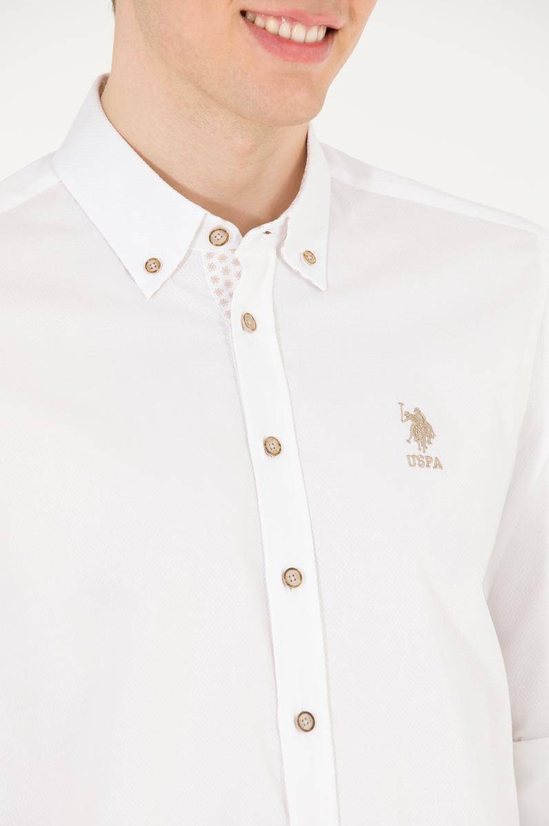 Erkek Beyaz Uzun Kollu Gömlek