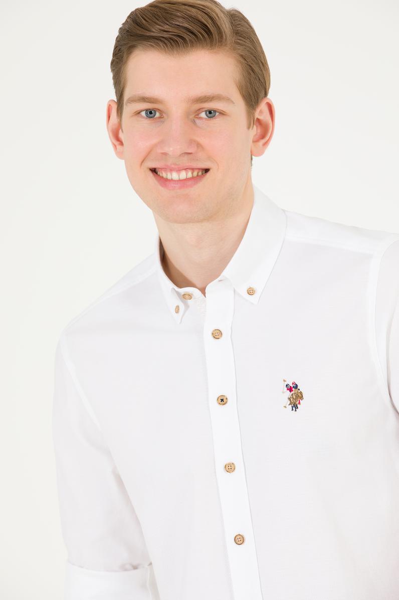 Erkek Beyaz Uzun Kollu Gömlek