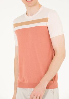 Erkek Pudra Bisiklet Yaka Triko Kazak - 50264624014