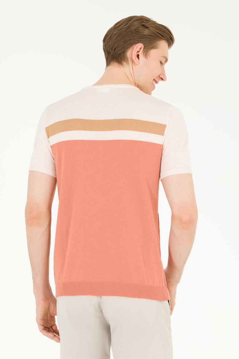 Erkek Pudra Bisiklet Yaka Triko Kazak - 50264624014