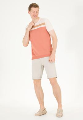 Erkek Pudra Bisiklet Yaka Triko Kazak - 50264624014