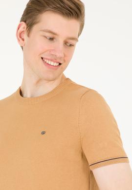 Erkek Camel Bisiklet Yaka Triko Kazak - 50262474034