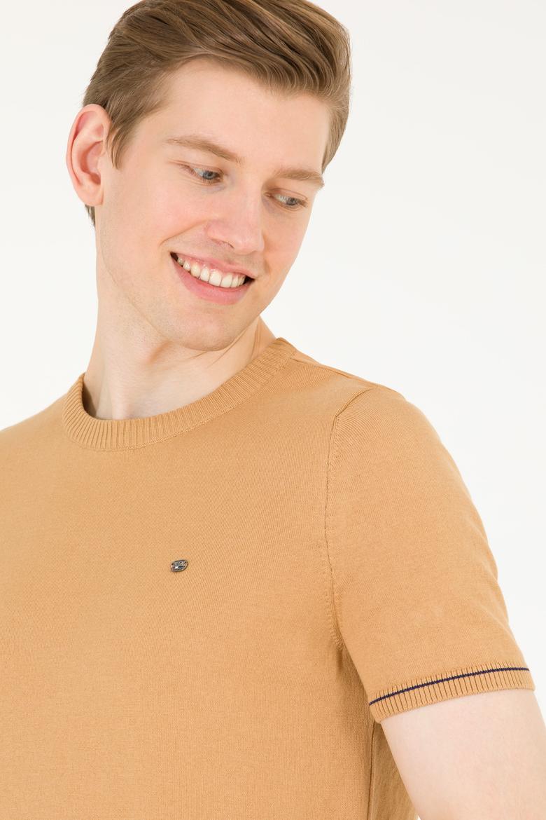 Erkek Camel Bisiklet Yaka Triko Kazak - 50262474034