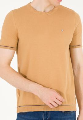 Erkek Camel Bisiklet Yaka Triko Kazak - 50262474034