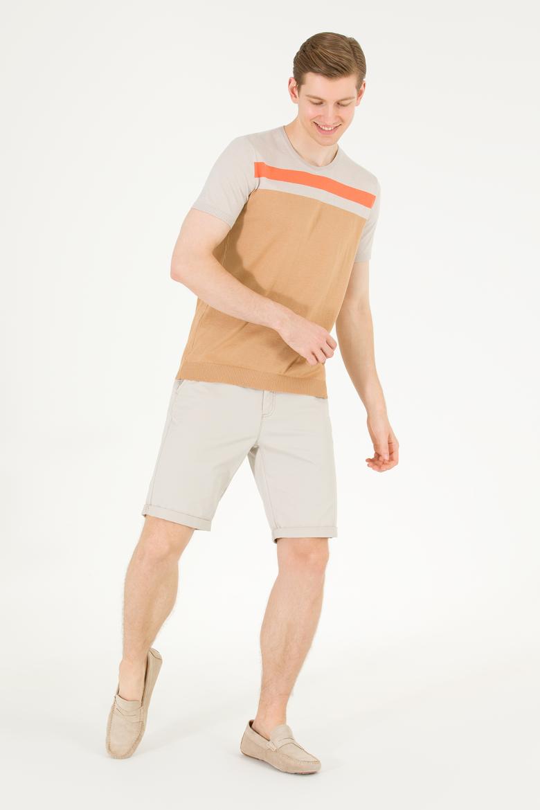 Erkek Camel Bisiklet Yaka Triko Kazak - 50264624005