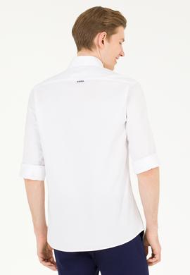 Erkek Beyaz Uzun Kollu Basic Gömlek - 50263099013