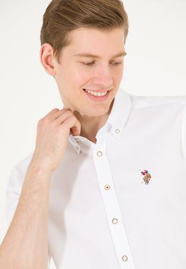 Erkek Beyaz Uzun Kollu Basic Gömlek - 50263099013