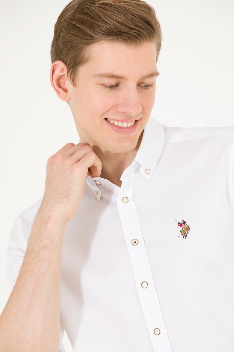 Erkek Beyaz Uzun Kollu Basic Gömlek - 50263099013