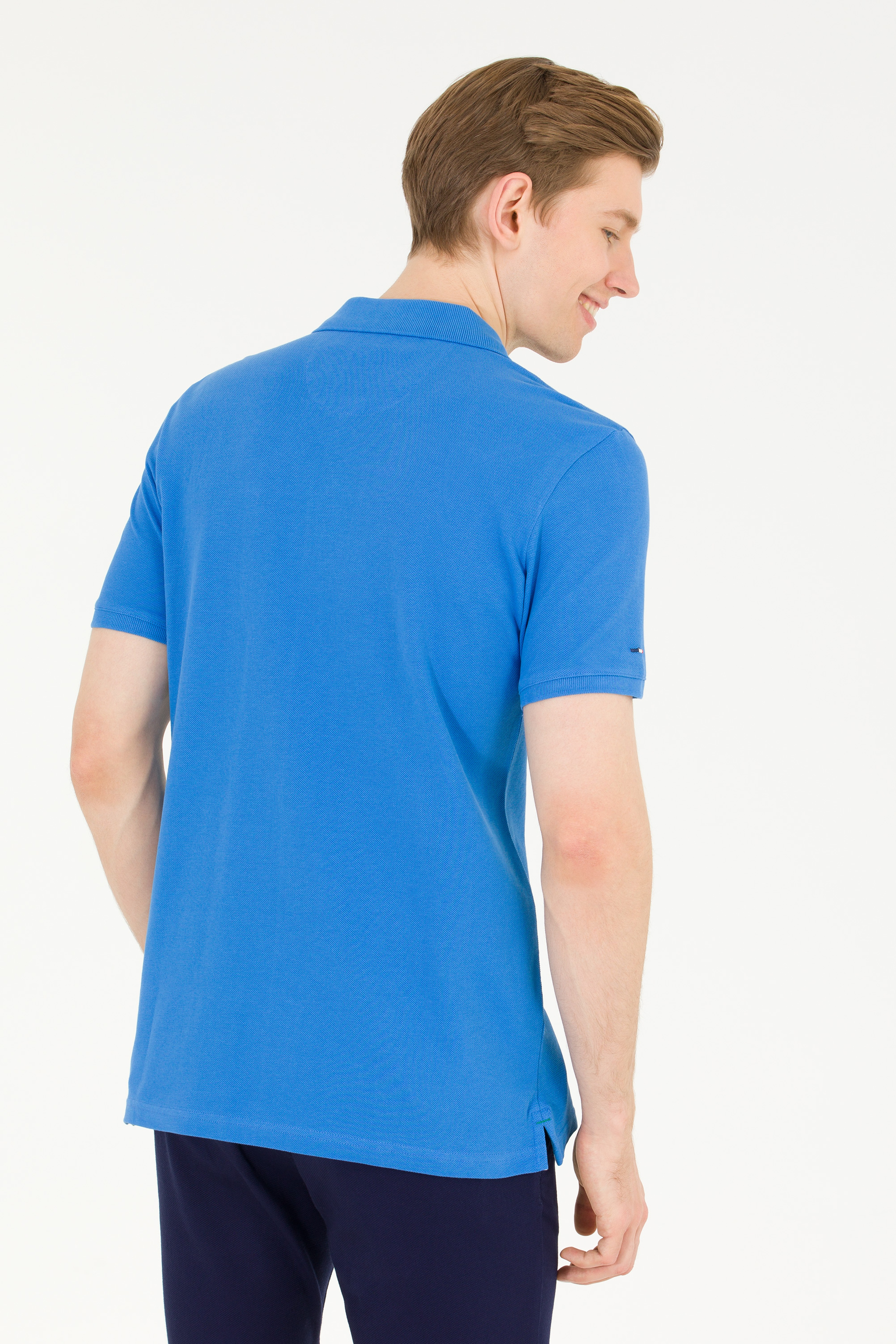 Erkek Saks Basic Polo Yaka Tişört