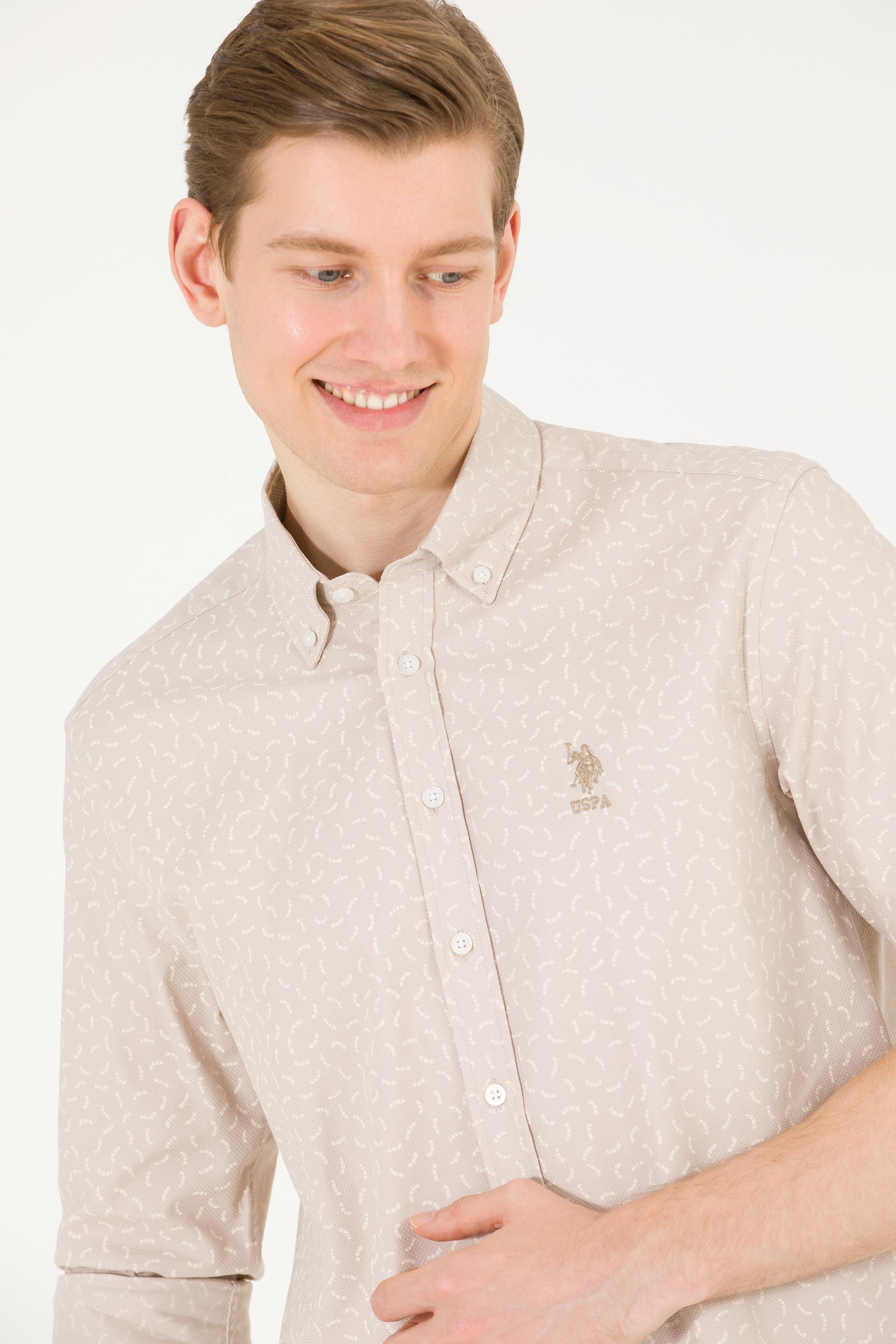 Erkek Taş Uzun Kollu Gömlek