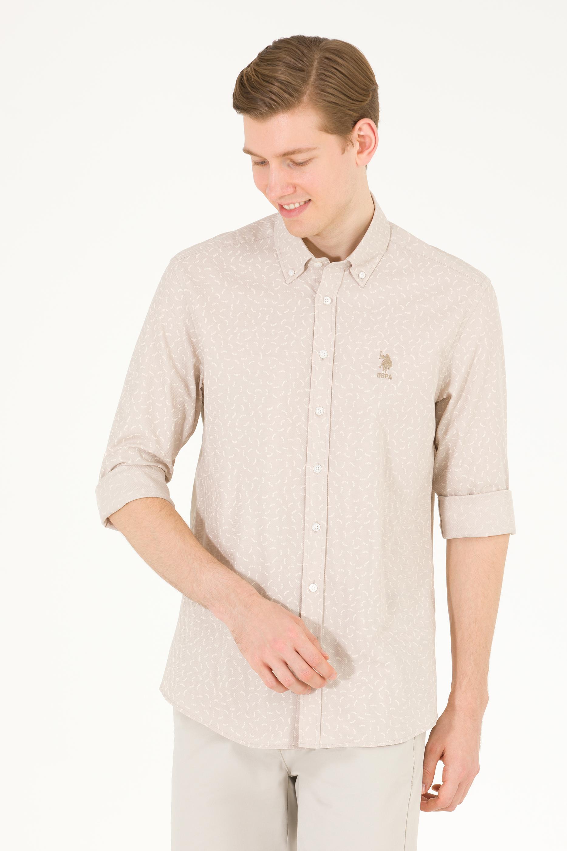 Erkek Taş Uzun Kollu Gömlek