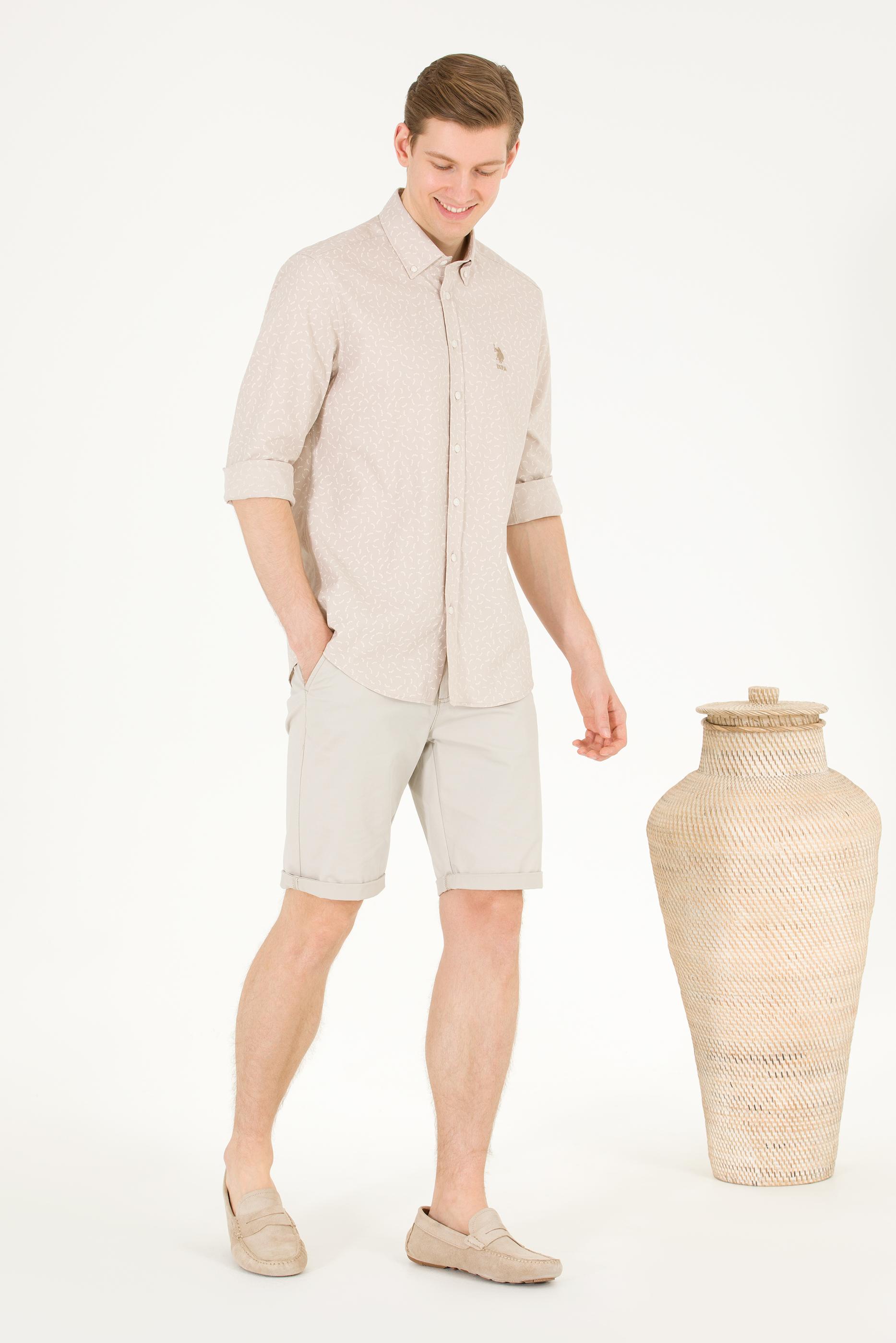 Erkek Taş Uzun Kollu Gömlek