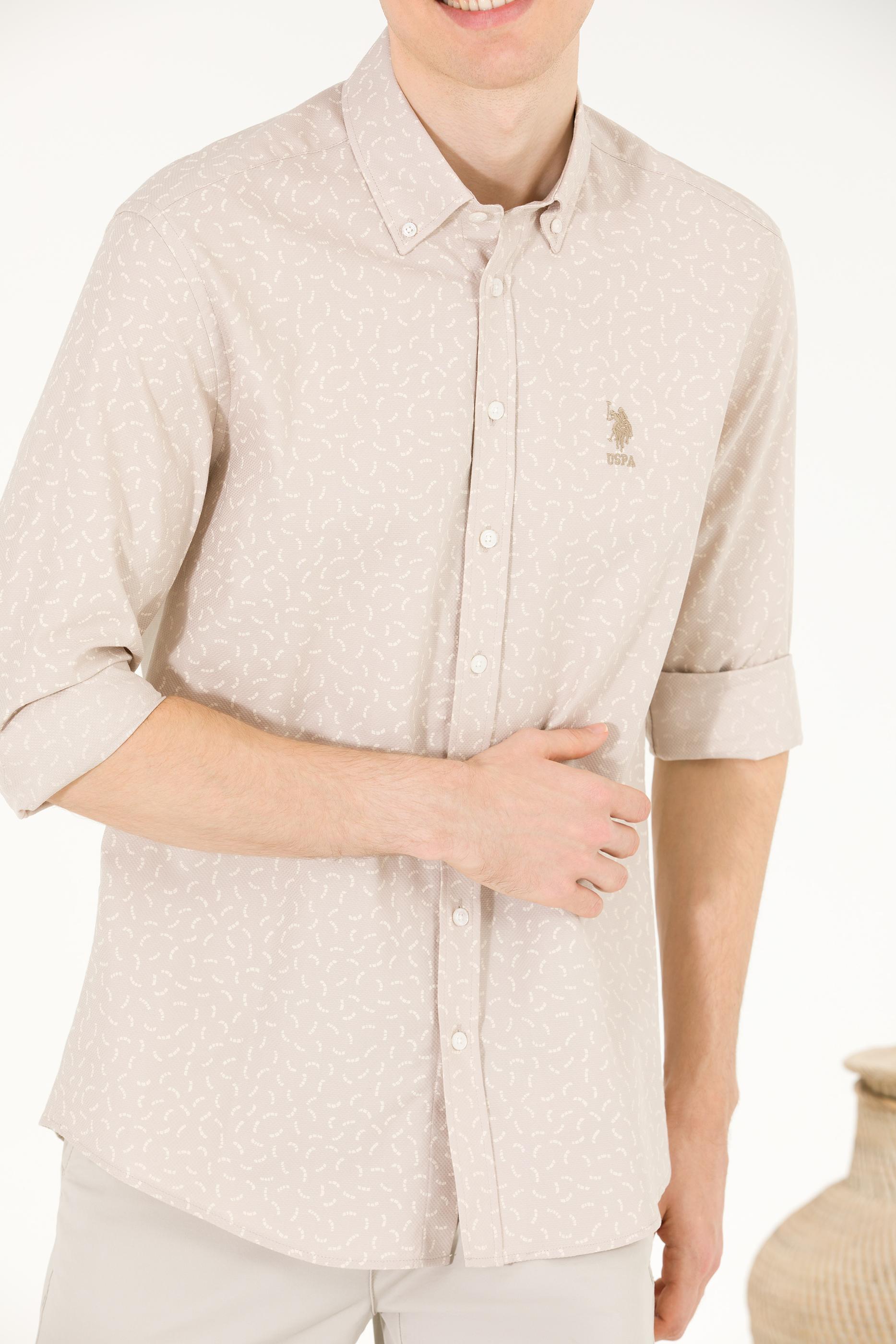 Erkek Taş Uzun Kollu Gömlek