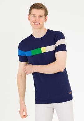 Erkek Lacivert Bisiklet Yaka Triko Kazak - 50262475008