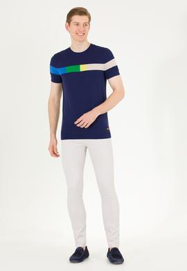 Erkek Lacivert Bisiklet Yaka Triko Kazak - 50262475008