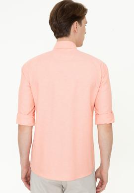 Erkek Somon Uzun Kollu Basic Gömlek - 50249488053