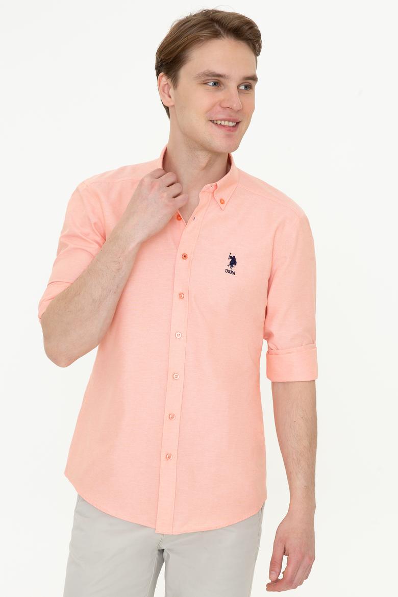 Erkek Somon Uzun Kollu Basic Gömlek - 50249488053