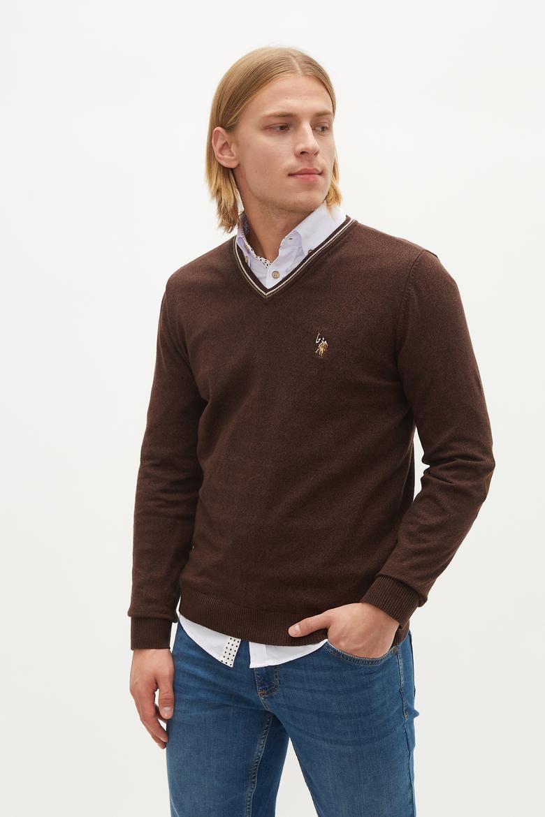 Erkek Kahverengi Basic Kazak