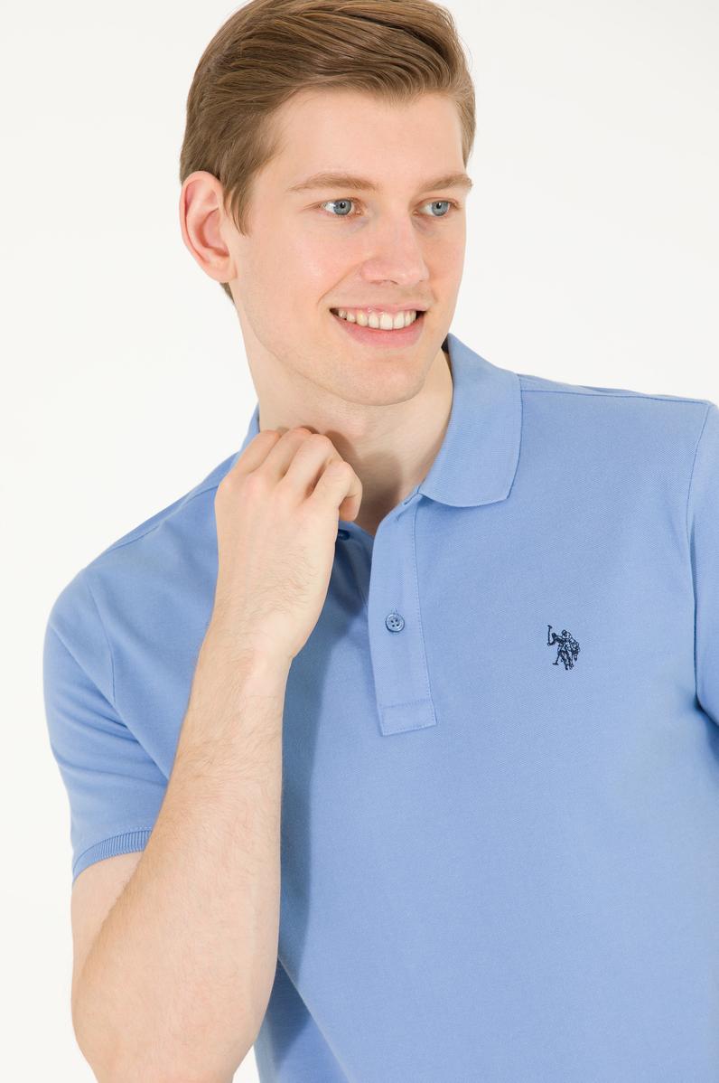 Erkek Koyu Mavi Basic Polo Yaka Tişört