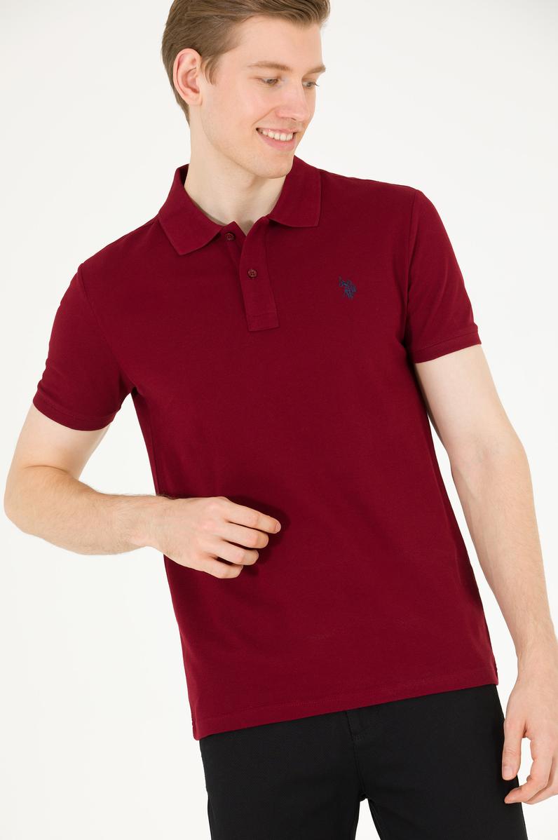 Erkek Plum Basic Polo Yaka Tişört