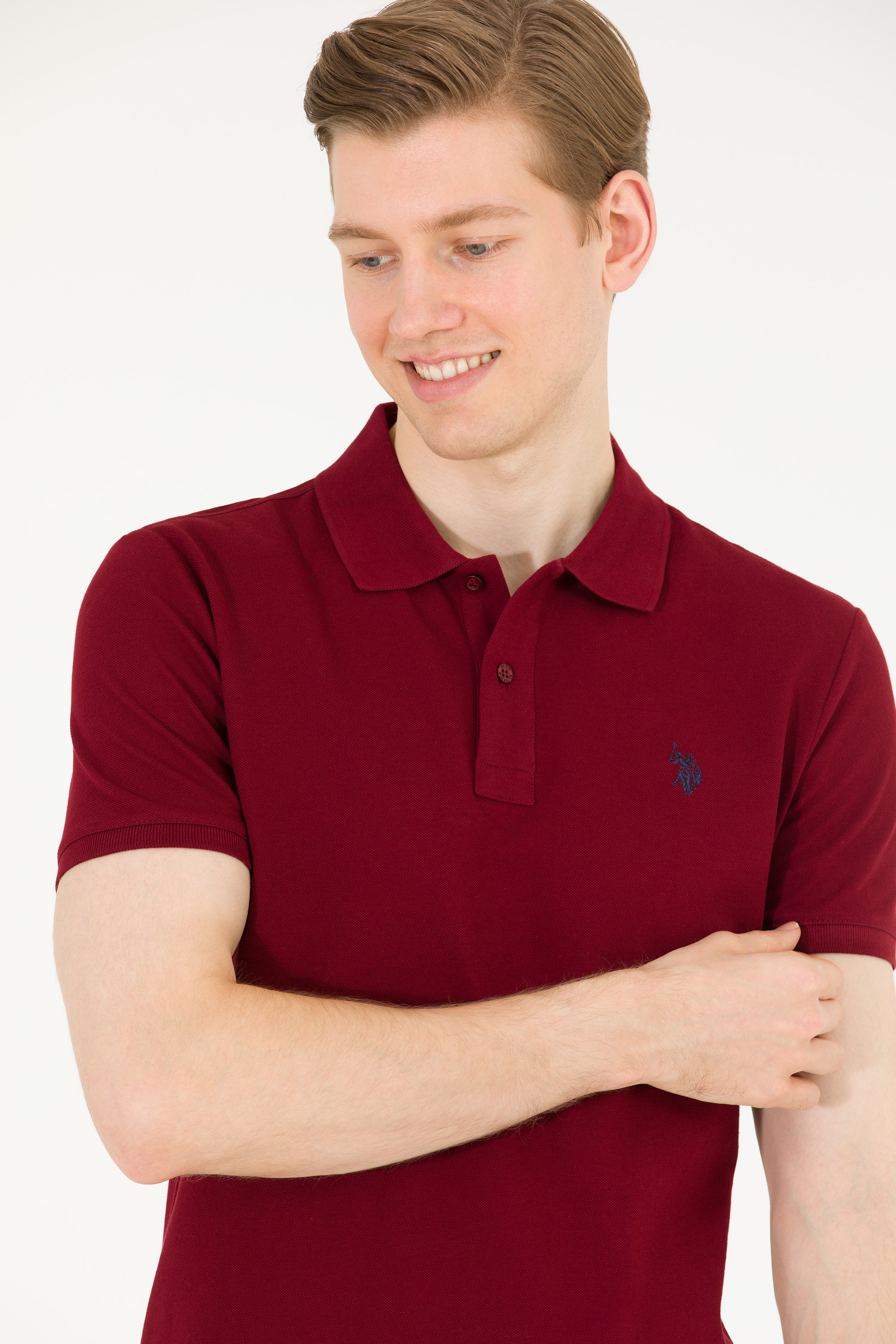 Erkek Plum Basic Polo Yaka Tişört